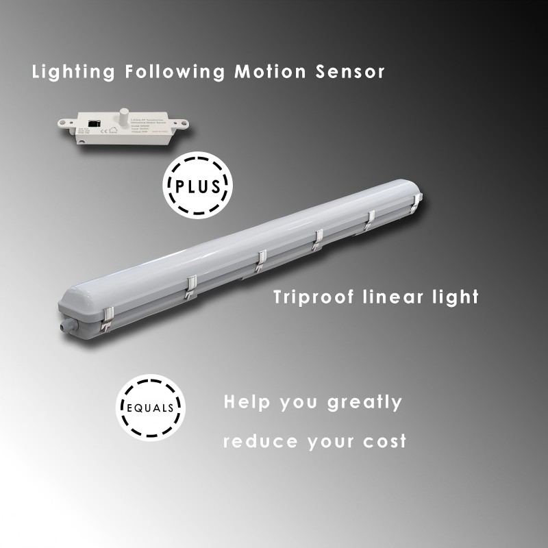 Iluminación siguiente Sensor de movimiento, combinar con luz lineal será una buena opción para ahorrar costos